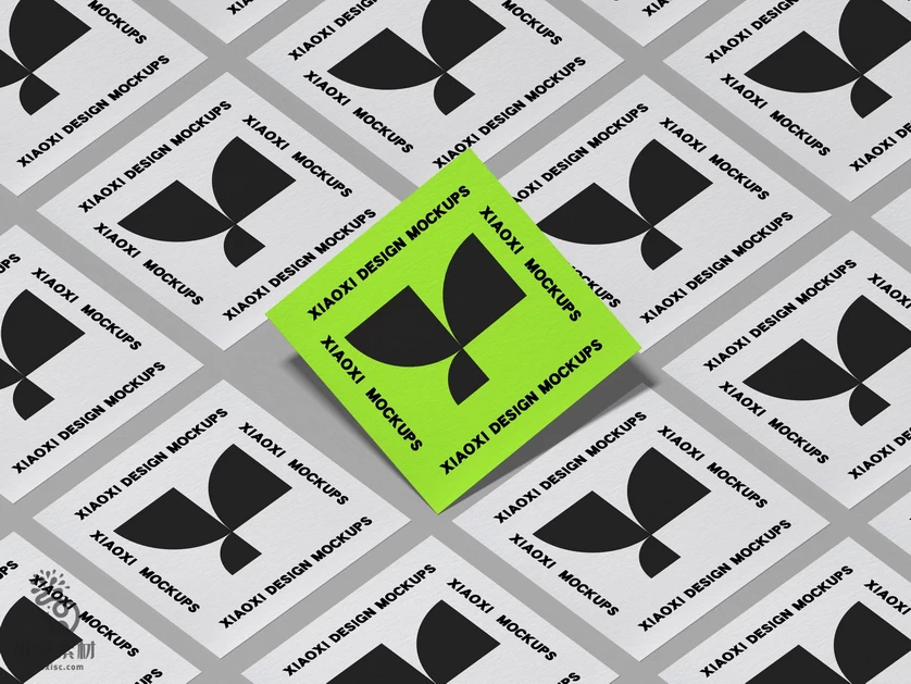 质感正方形矩阵排列卡片名片纸张海报vi效果展示PSD样机设计素材【006】